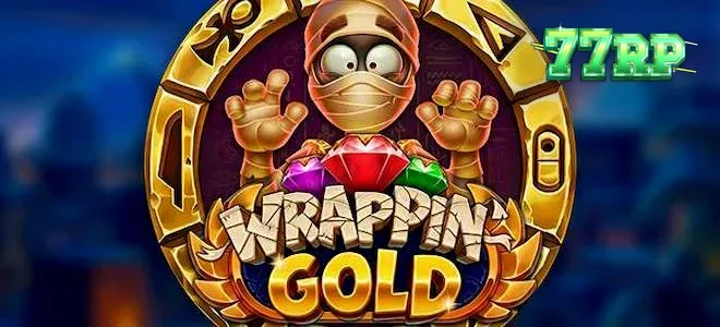 Tampilan visual karakter mumi dalam permainan slot Wrappin’ Gold